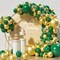 Green and Gold Balloon Arch Kit, 140Pcs Metallic Gold Balloon Emerald Forest Hunter Dark Green Balloon 18 12 10 5 Inch Different Size Balloons for Birthday Anniversary Jungle Party Decorations
